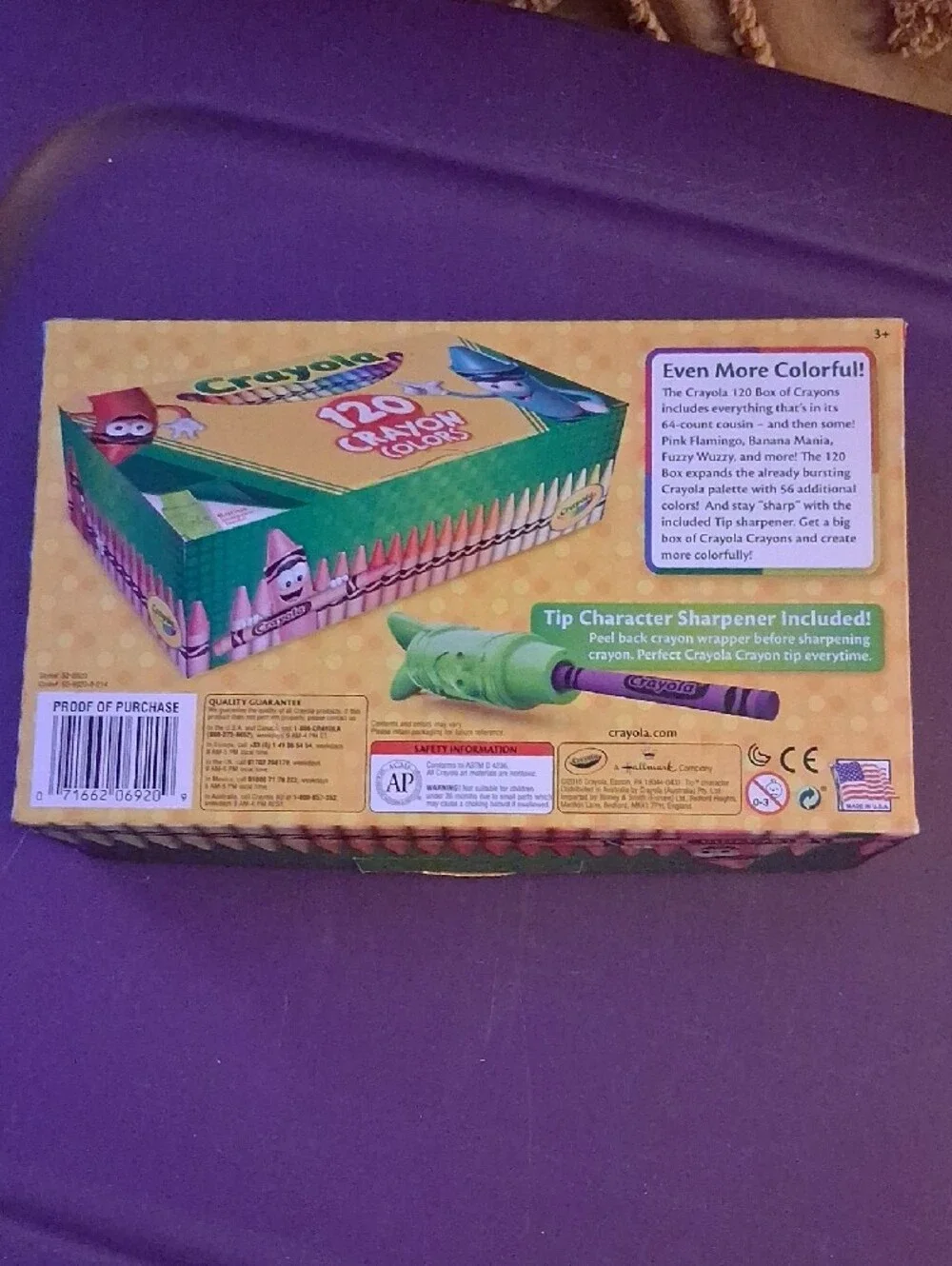 Crayola Crayon Multicolor Crayons w/Bonus Crayon Sharpener 120 Count